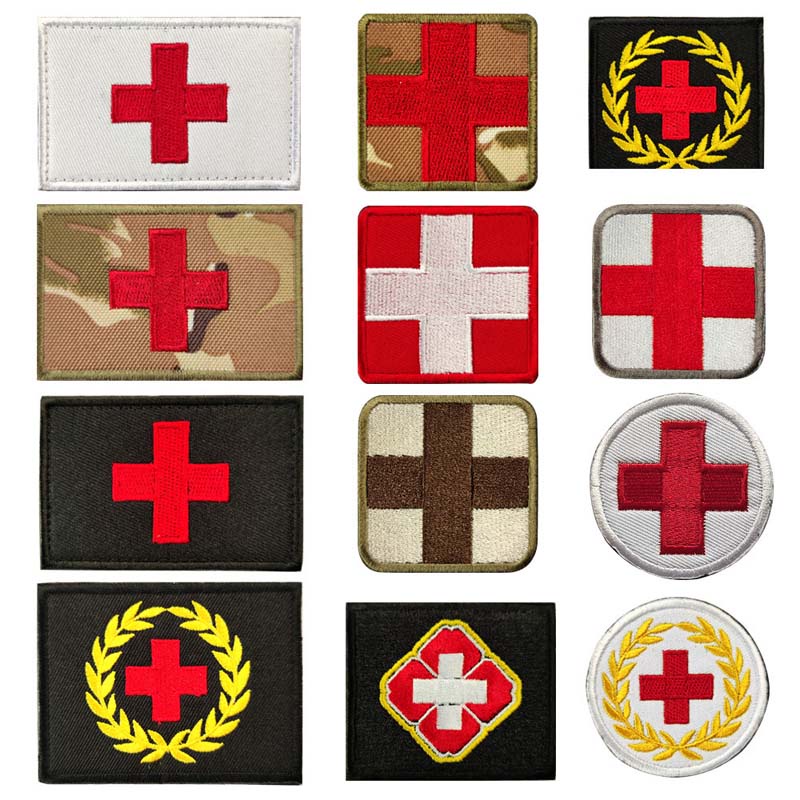 8*5CM OUCH POUCH / Letter Patches Hook And Loop Embroidery Applique Badge  Stickers,Tactical Patch For First Aid Kit Bag,Backpack