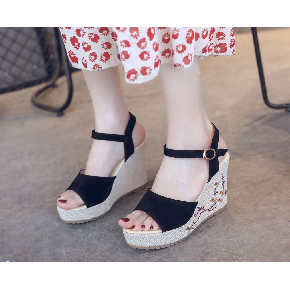 Sandal sale wedges shopee