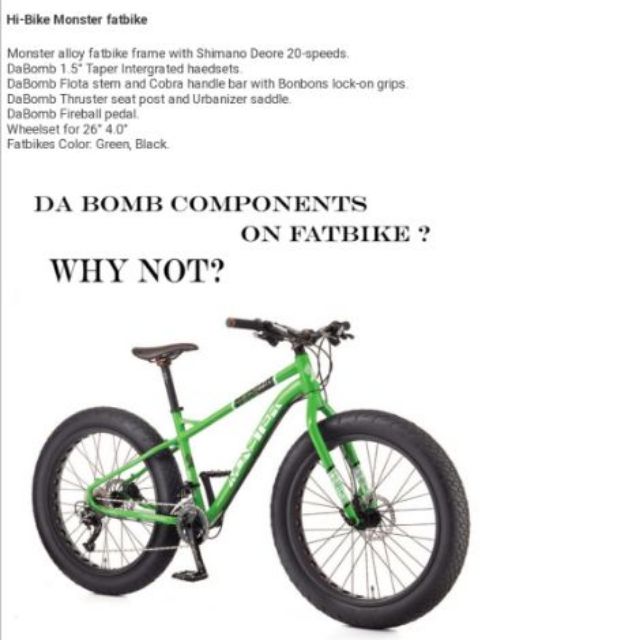 Da bomb mountain online bike price