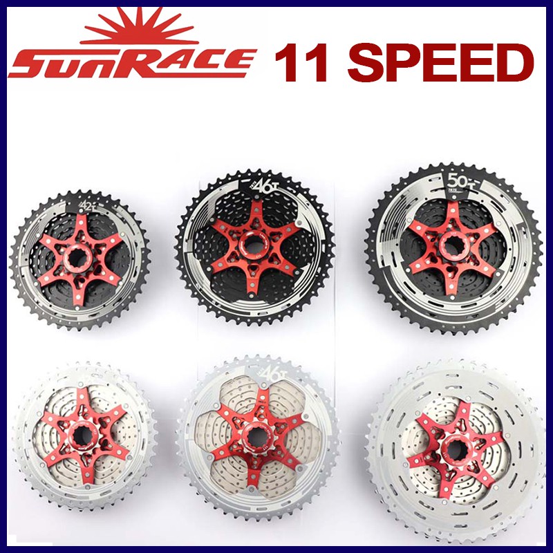 SunRace CSMX8 Wide Ratio Cassette 11-46T, 11 Speed, Black #XTE1379