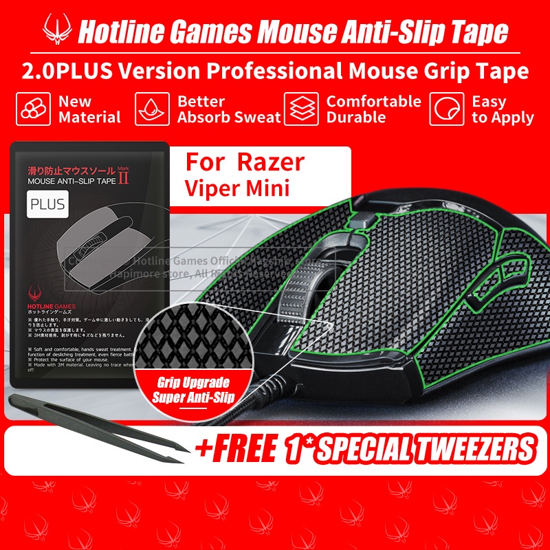 Hotline Games 2.0 Plus Mouse Anti-Slip Grip Tape for Logitech G PRO  Wireless Mouse,Grip Upgrade,Moisture Wicking,Easy to Apply