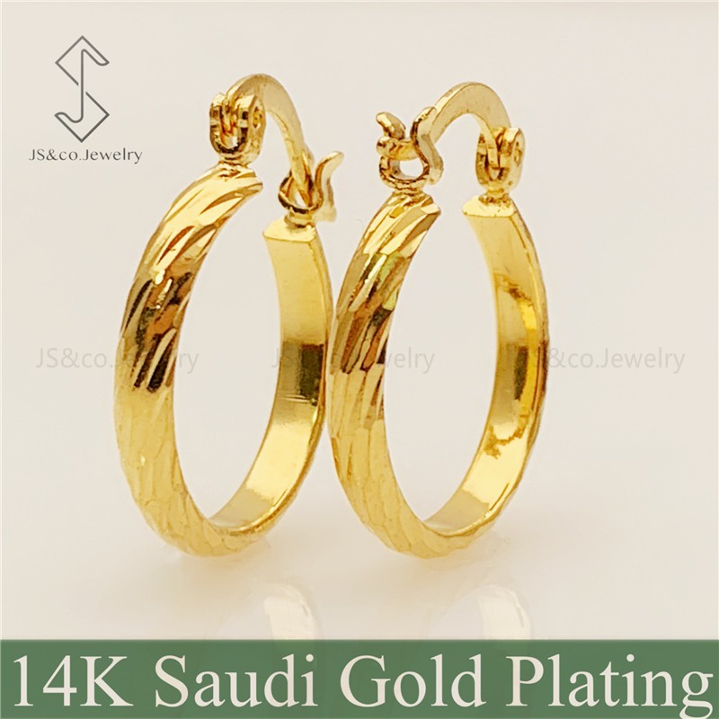 Saudi gold earring on sale design