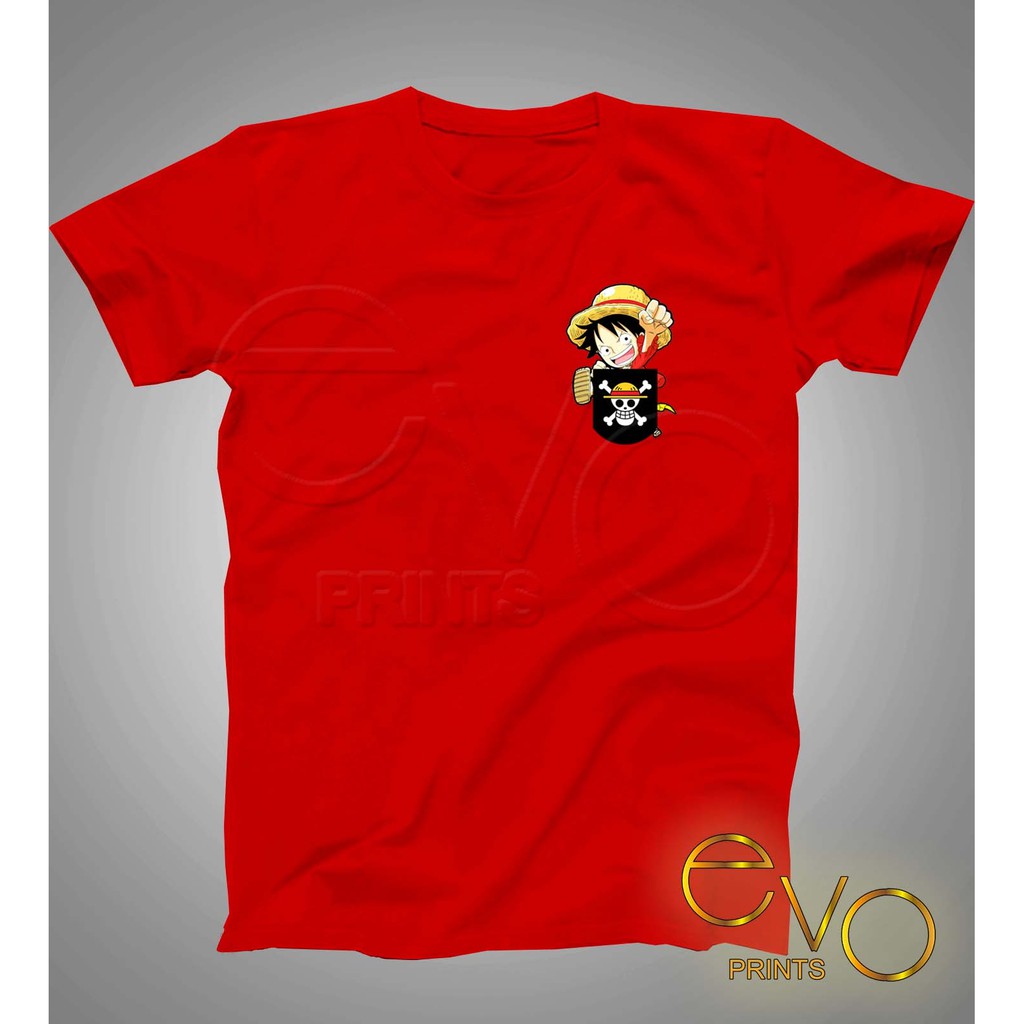 One Piece Red Luffy Outline T-Shirt