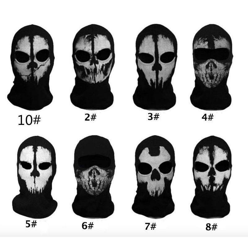 Fabric Cod Ghost Face Mask Balaclava Winter Helmet Skull Halloween Prop  Cosplay