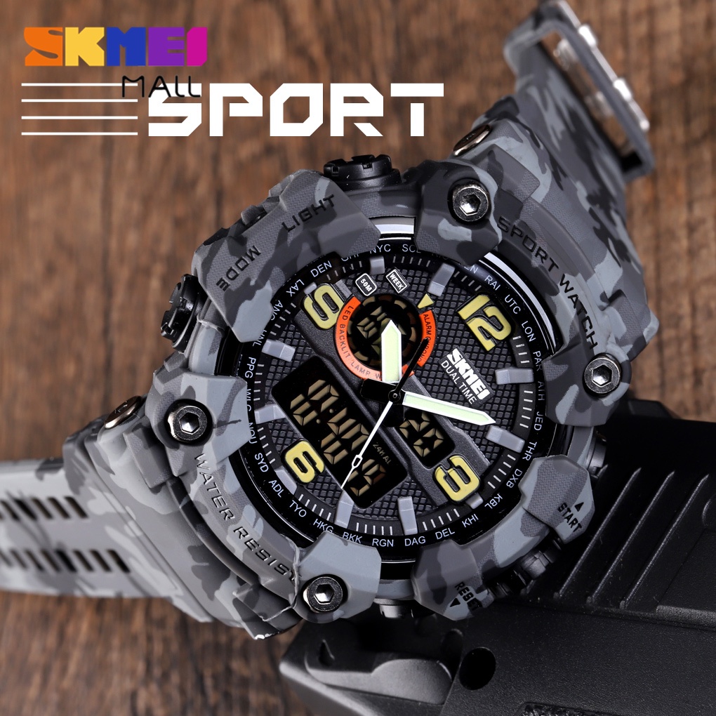 Dual time deals sport watch