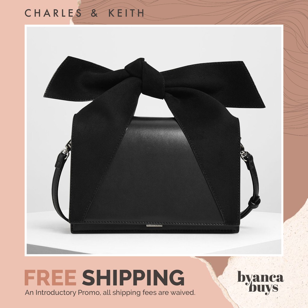 Charles and keith best sale bow top handle bag