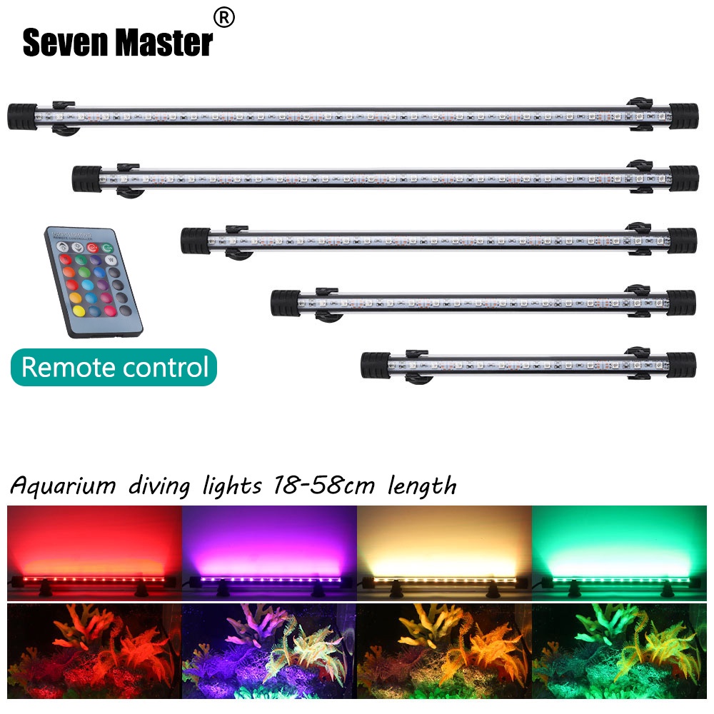 Seven Master RGB Aquarium Light 18 57cm Remote Control Diving Lamp