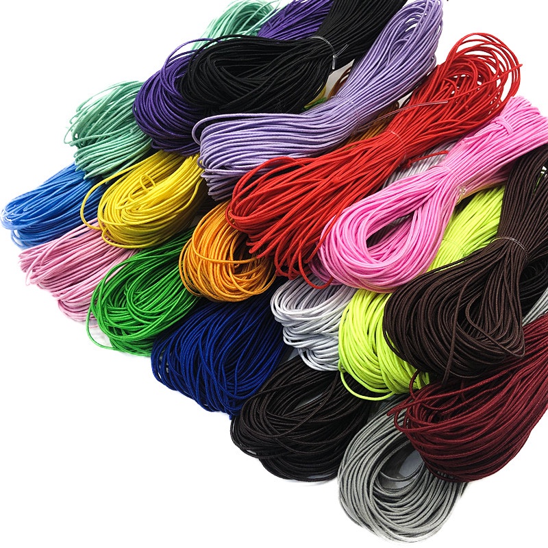 20 yards/Pack 0.8mm color round elastic rubber rope for DIY