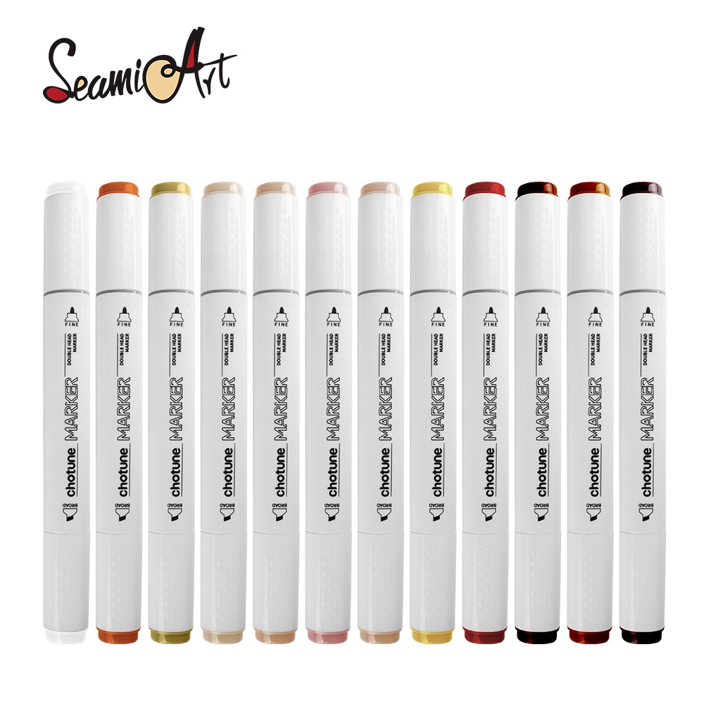 12 color skin tones dual head