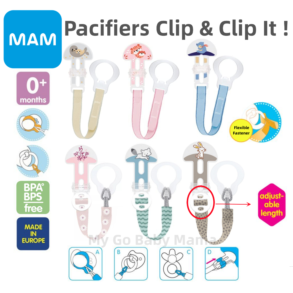 Pacifier clips for mam hot sale pacifiers