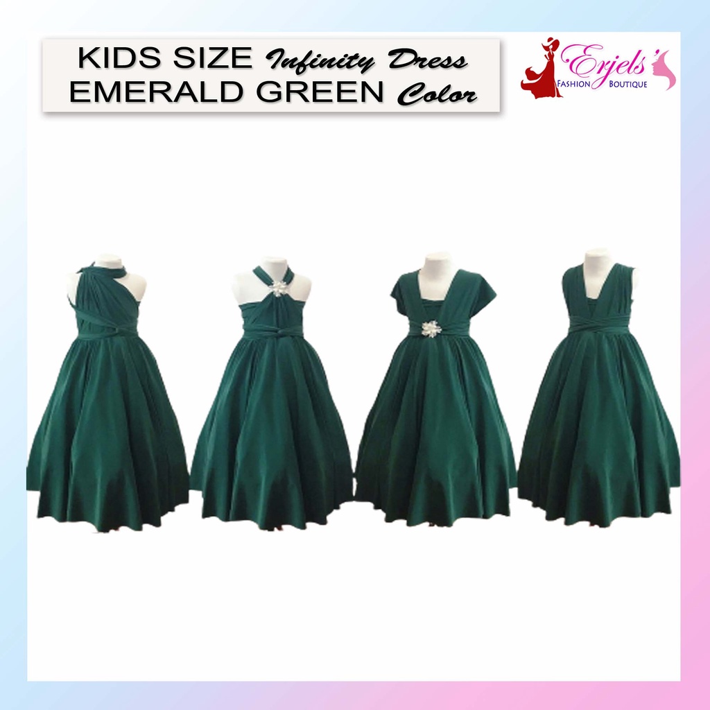 Kids emerald green on sale dress