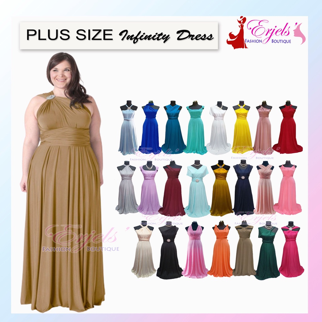 PLUS SIZE Infinity Dress With Tube Floor Length