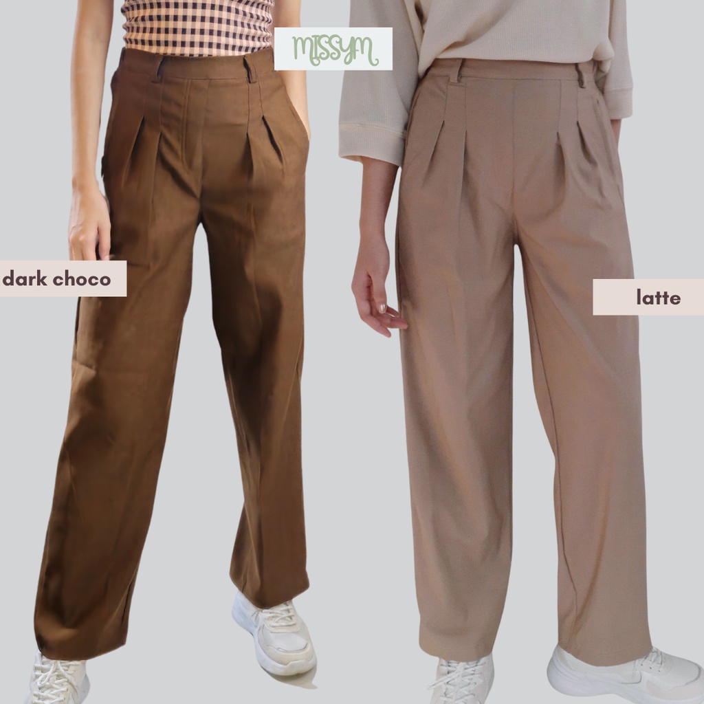 Missym Baggy Trouser Pants for Women 24-40 waist Straight Cut Wide