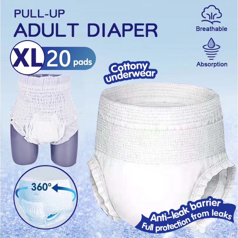 Japan Adult Diaper Premium Adult Pull Up Pants XL 20 Pcs Protected