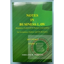 Pdfcoffee - notes in business law - Notes In Business Law By Fidelito  Soriano Pdf Notes In Business - Studocu