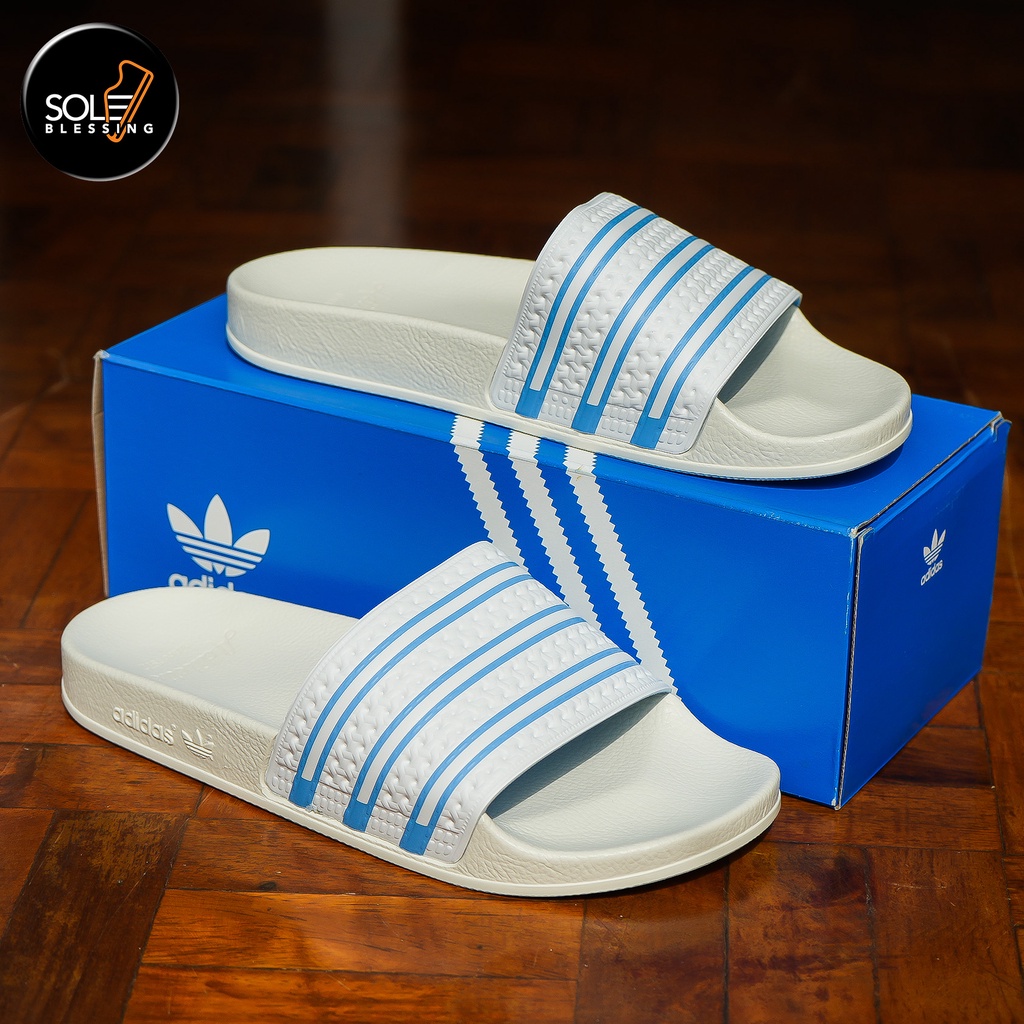 Aero blue best sale adidas slides