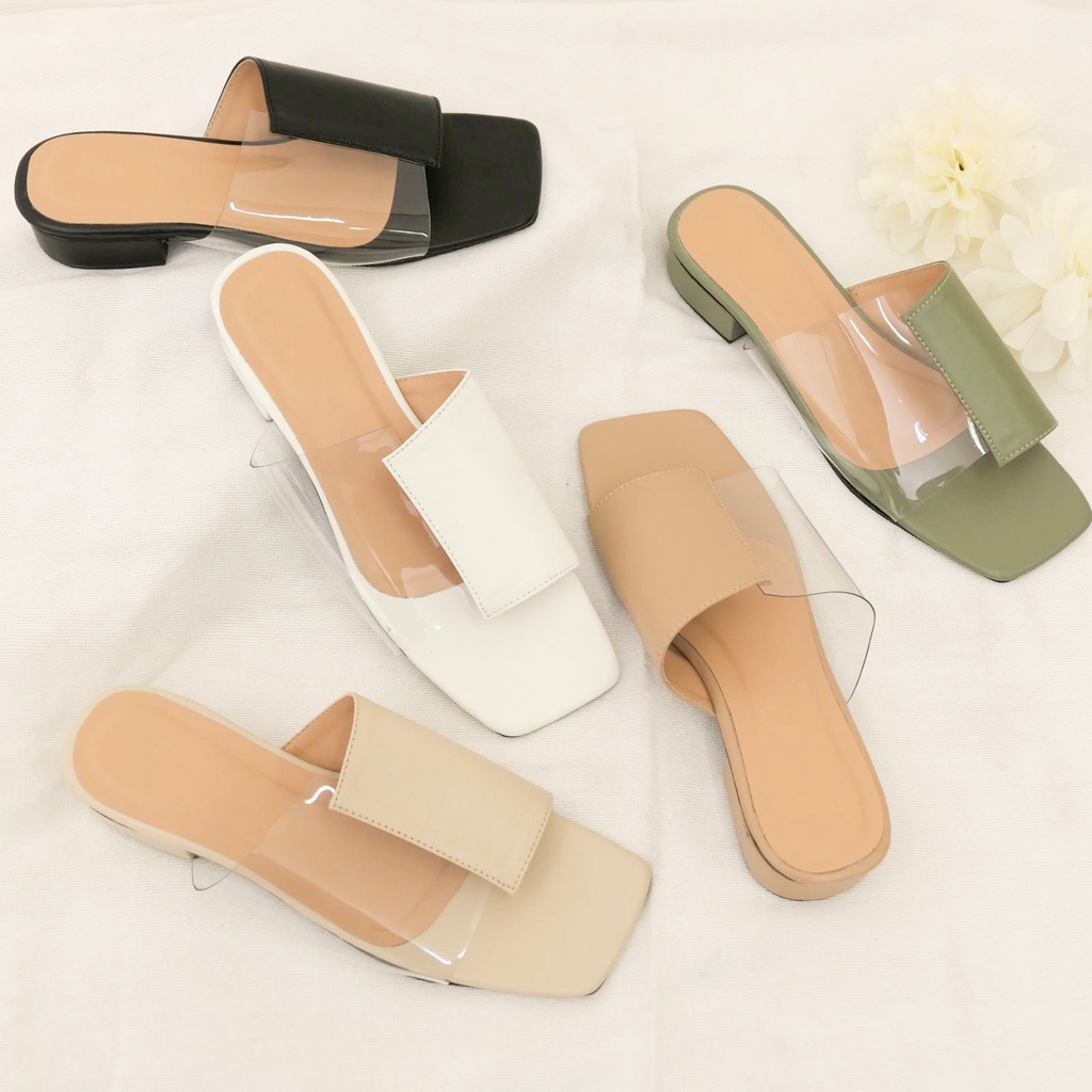 Clear comfy outlet heels