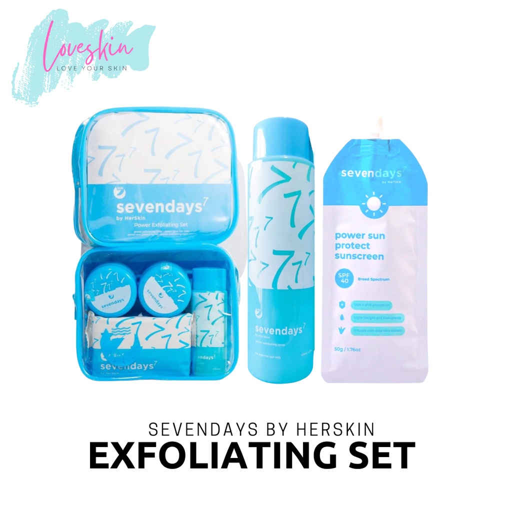 HerSkin Sevendays Power Exfoliating Set | Sevendays Sun Protect