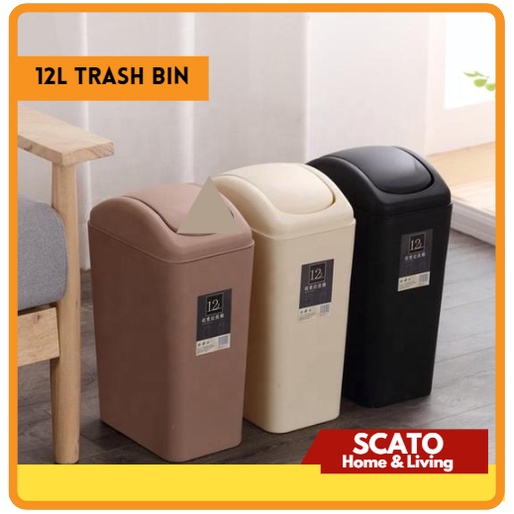 Kitchen Trash Can 13 Gallon with Swing Lid, Plastic Tall Garbage Can  Outdoor and Indoor, Large 52 Qt Recycle Bin - AliExpress