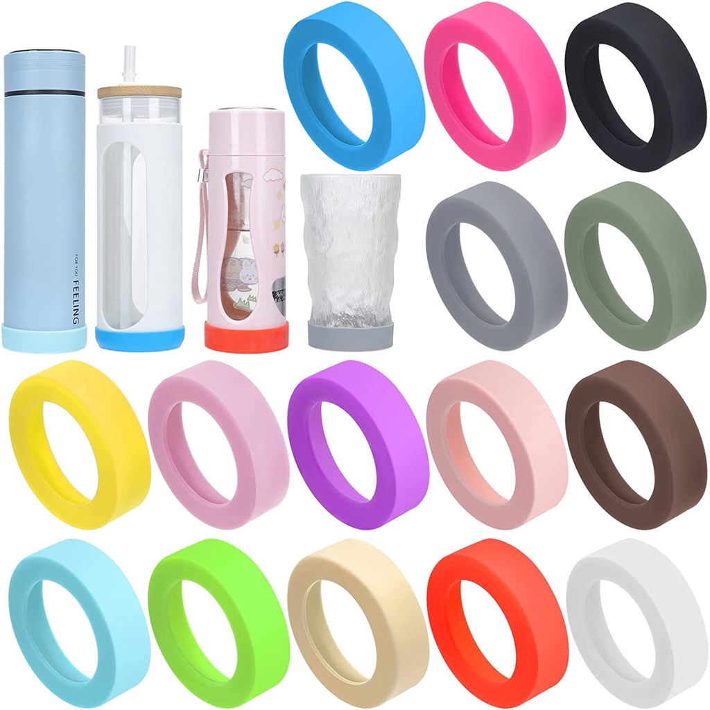 7.3CM Protective Silicone Boot Sleeve for 12oz-40oz Sport Flask/Stanley  Water Bottles Tumbler Anti-Slip Bottom Sleeve Cover - AliExpress