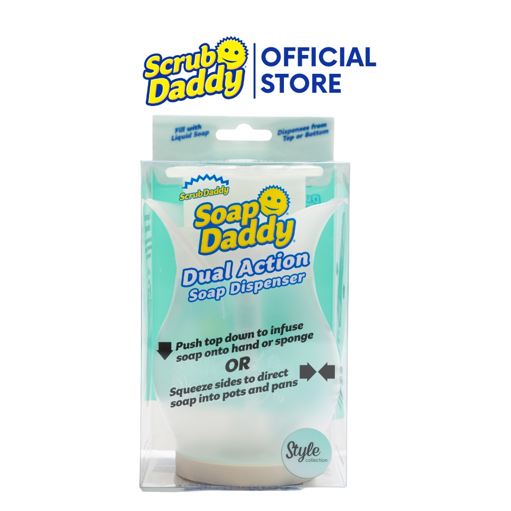 Scrub Daddy Soap Dispenser - Soap Daddy, Dual Action Bottle for Kitchen,  Refillable, 1 Count 