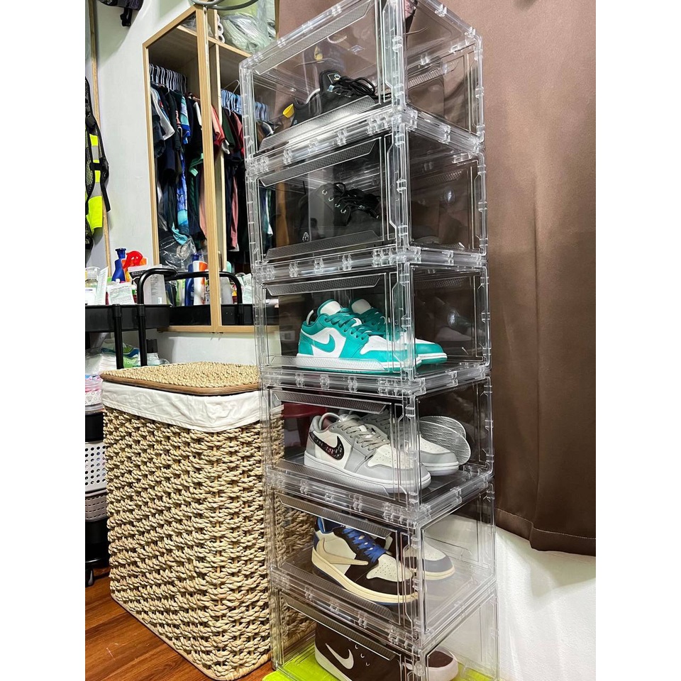 Acrylic hot sale shoe drawer