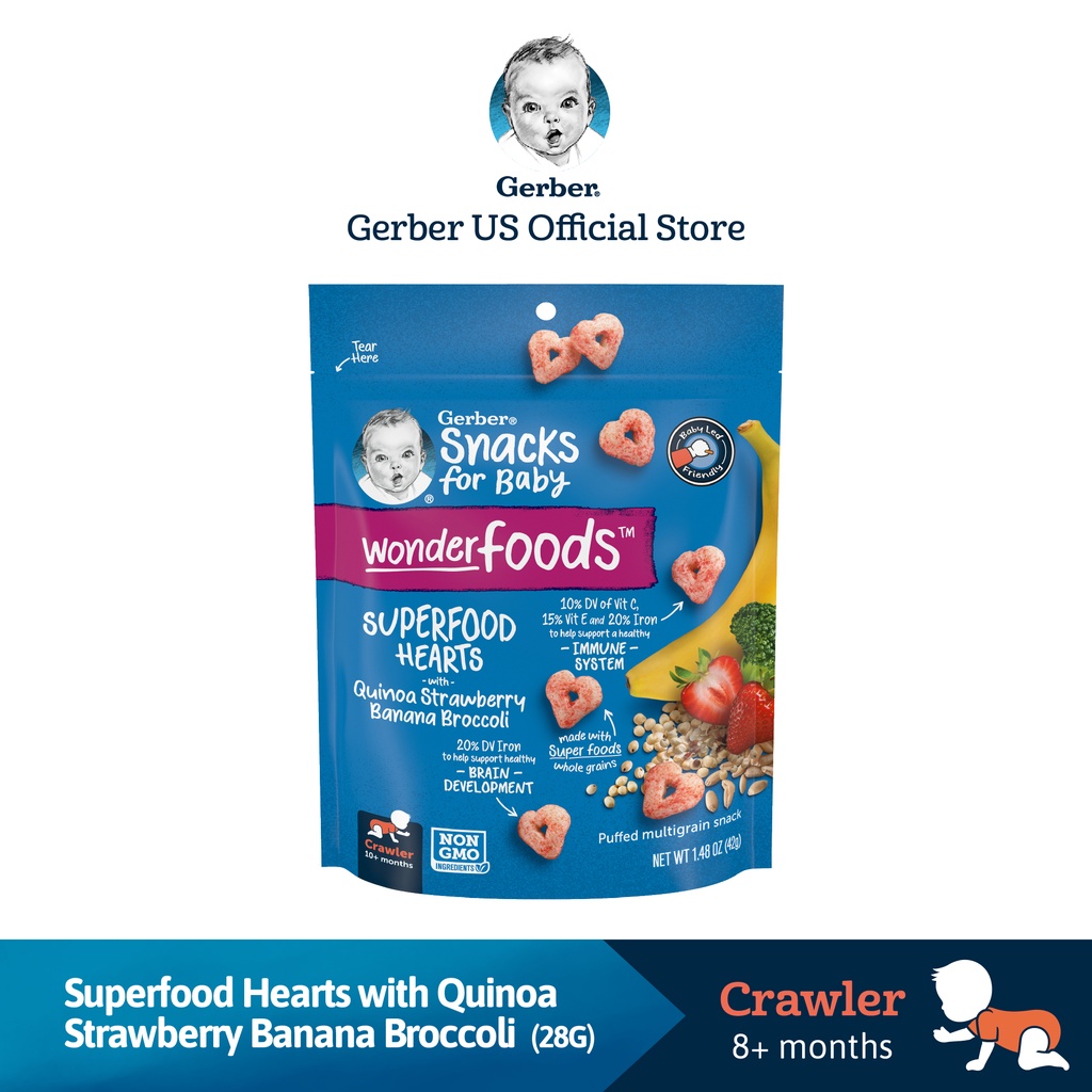 Gerber® Wonderfoods™ Superfood Hearts Quinoa Strawberry Snack
