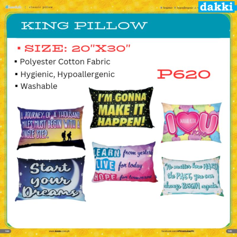 King size pillow outlet dakki