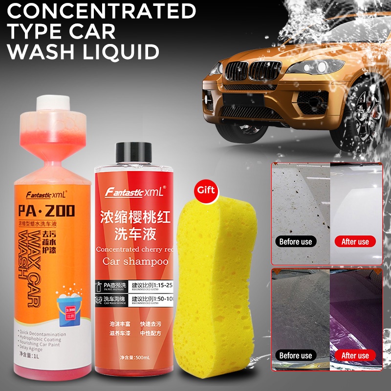 1L Car Wash Shampoo with Wax and Foam Car Motorcycle Car Wash Liquid