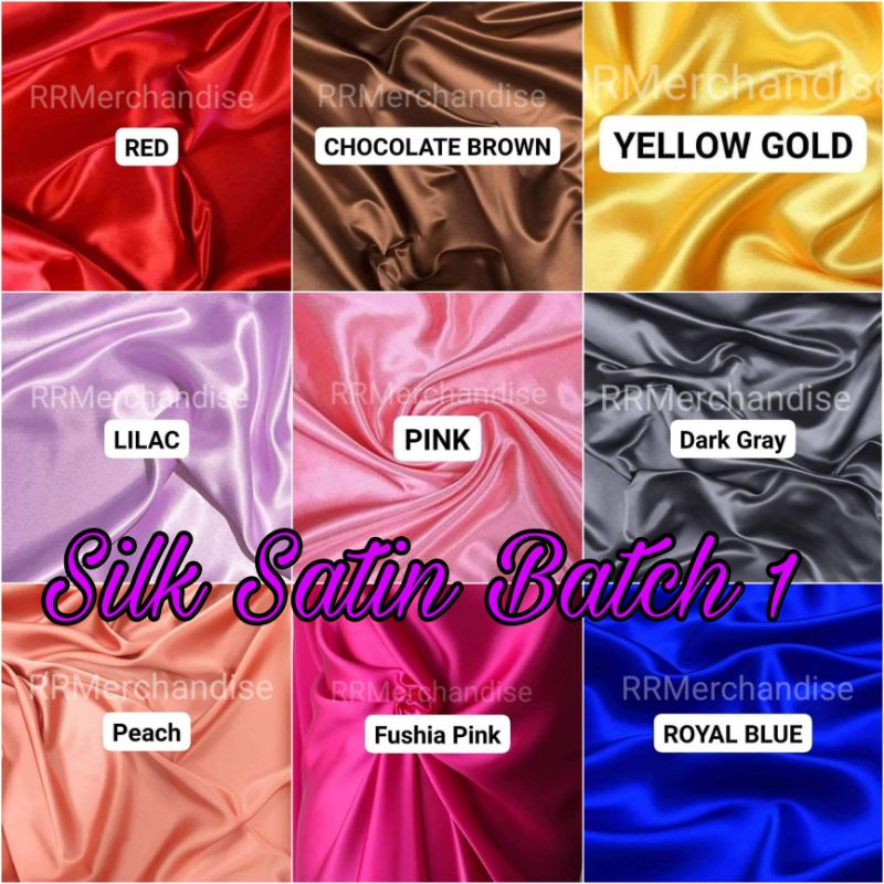 Silk Satin Fabric 60 inches Width (Sold per Yard/Roll