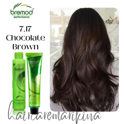 Hot Sale】7.17 CHOCOLATE BROWN Bremod Hair Color - With Oxidizer