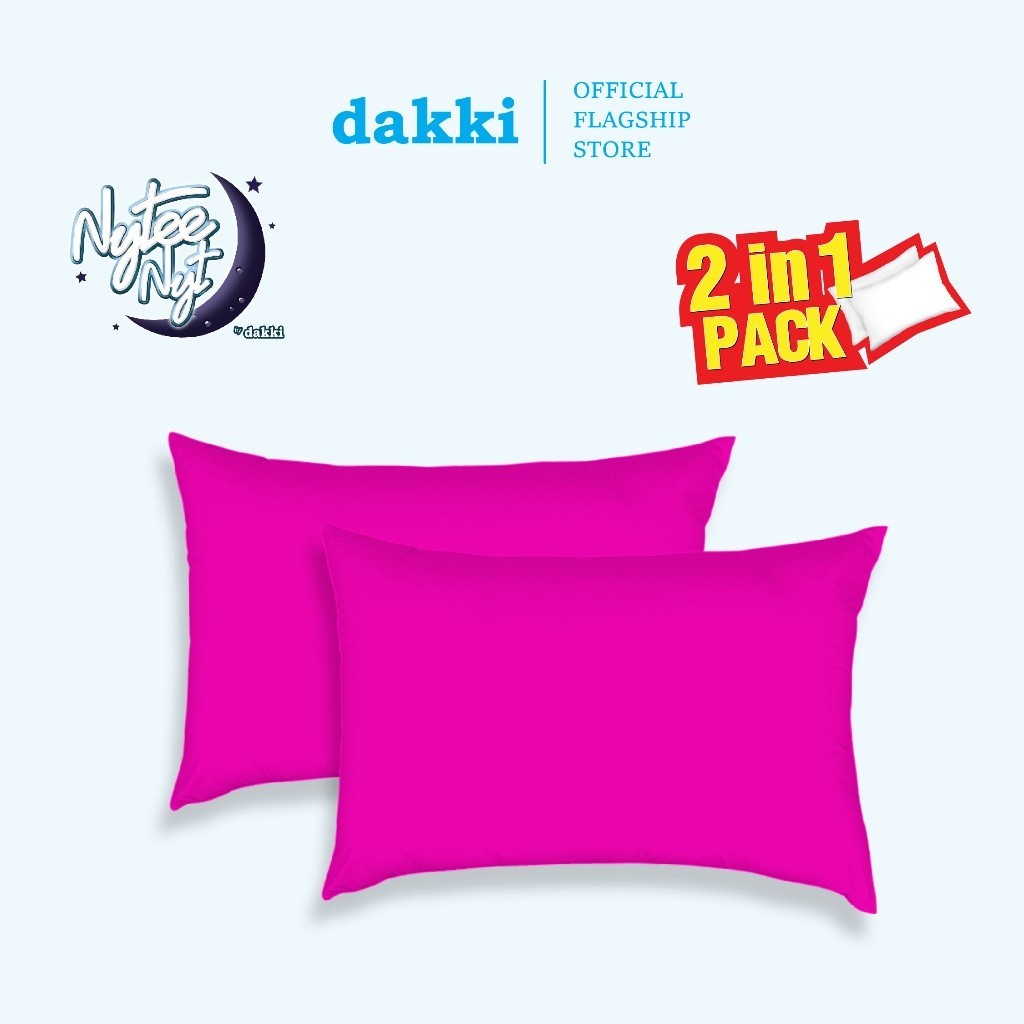 Dakki 2 in 1 Nytee nyt Pink 18 x28 Regular Pillow Shopee Philippines