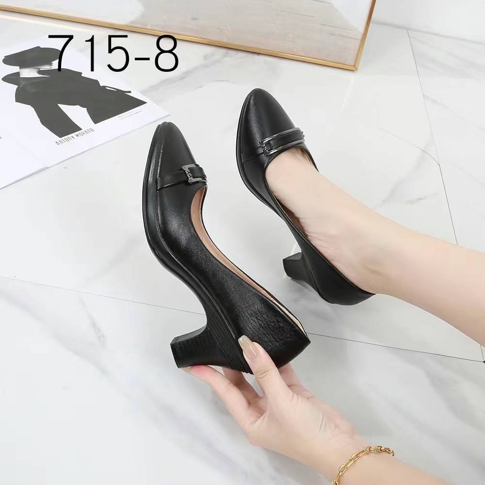 Capomos work shoes for women black etiquette high heels School Shoes 35 40 Shopee Philippines