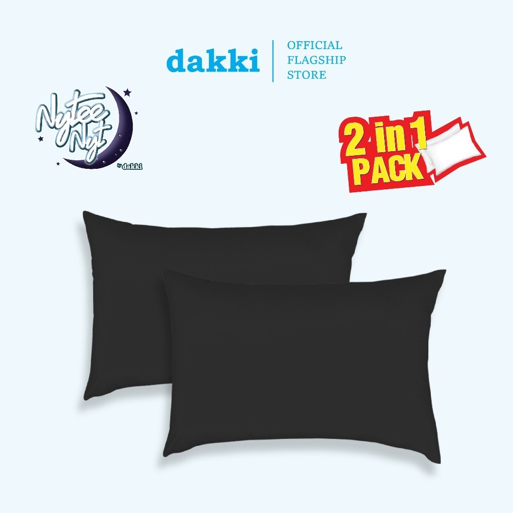 Dakki 2 in 1 Nytee nyt Black 18 x28 Regular Pillow Shopee Philippines