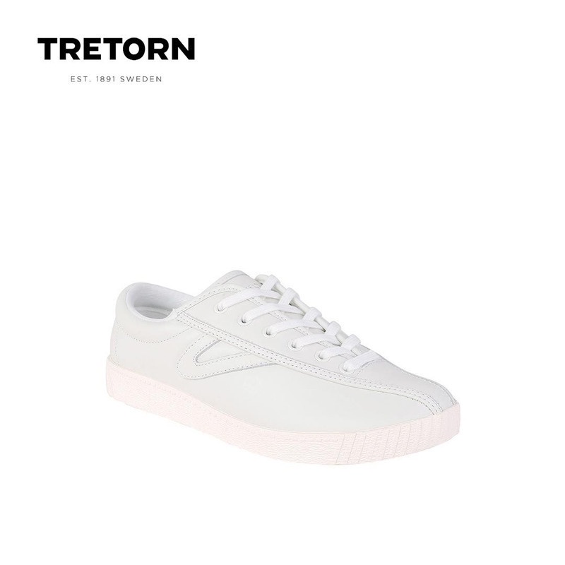 All white cheap leather tretorn