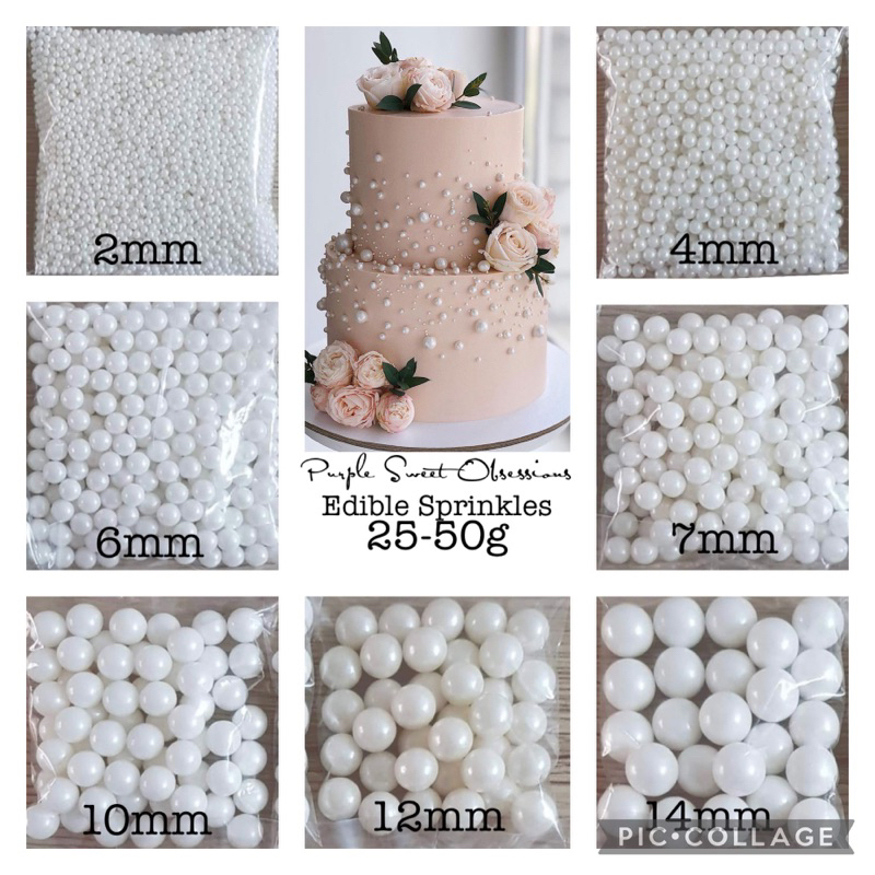 10mm White Sugar Pearls