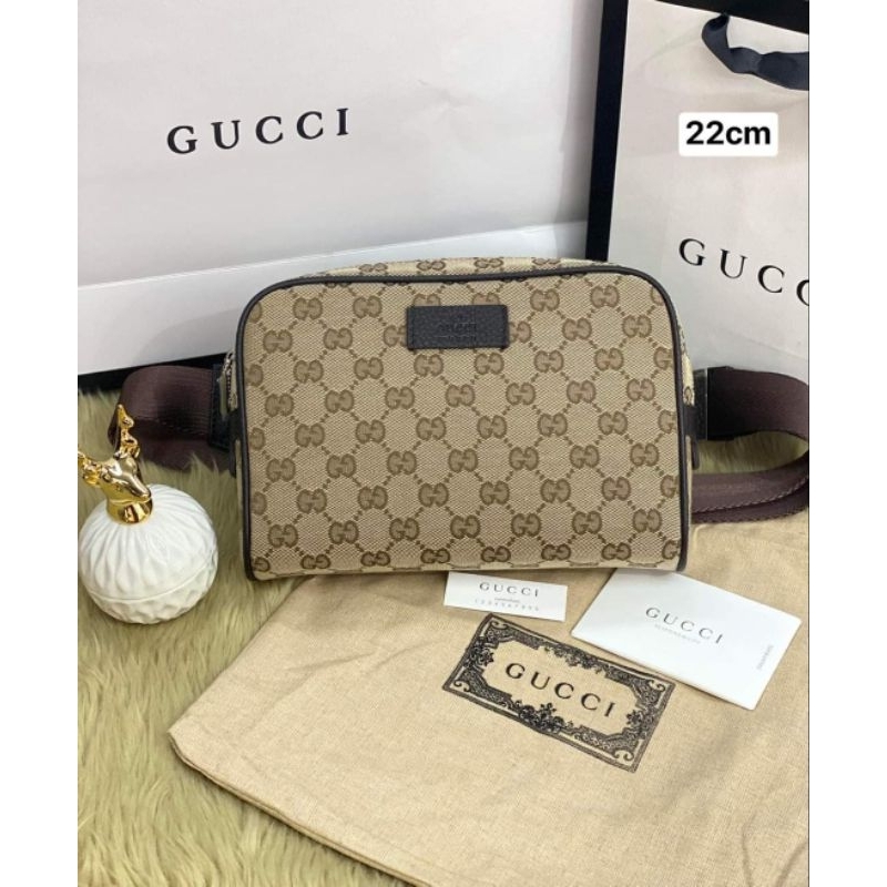 Gucci leather bum on sale bag