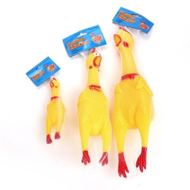 Yellow chicken best sale dog toy