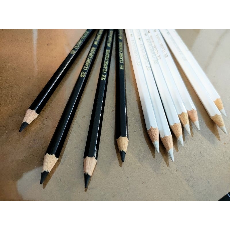 artistshades* FABER CASTELL Classic Black and White colored pencils (per  piece)