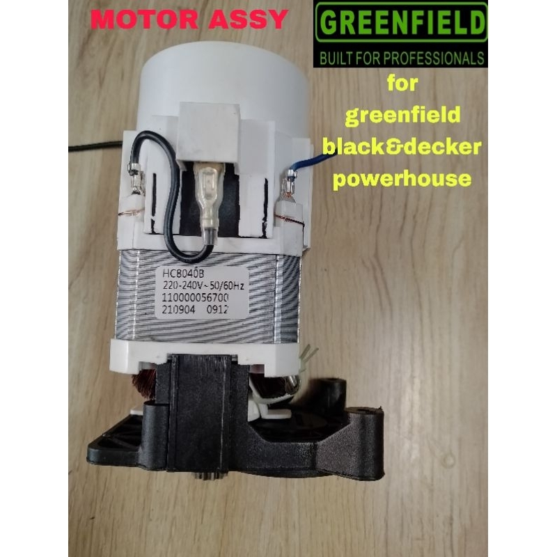 MOTOR ASSY FOR GREENFIELD BLACK DECKER POWERHOUSE MADAMI PONG