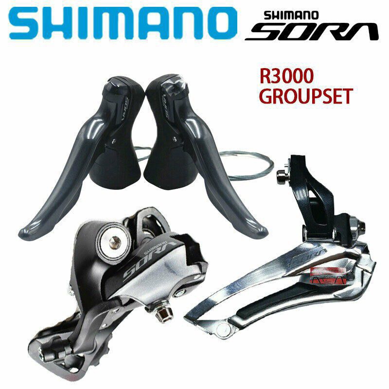 SHIMANO Sora ST-R300 RoadBike Groupset 2x9 Speed ST-R3000 STI Lever RD-R3000  FD-R3000 | Shopee Philippines