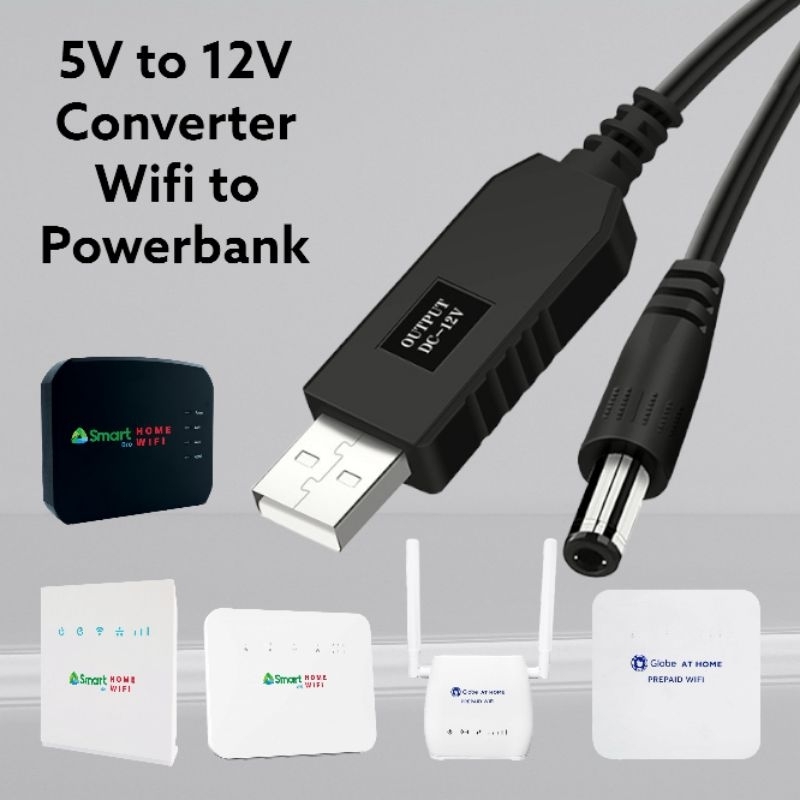 USB Powerbank to Wifi Power adaptor / adapter cable for Globe at