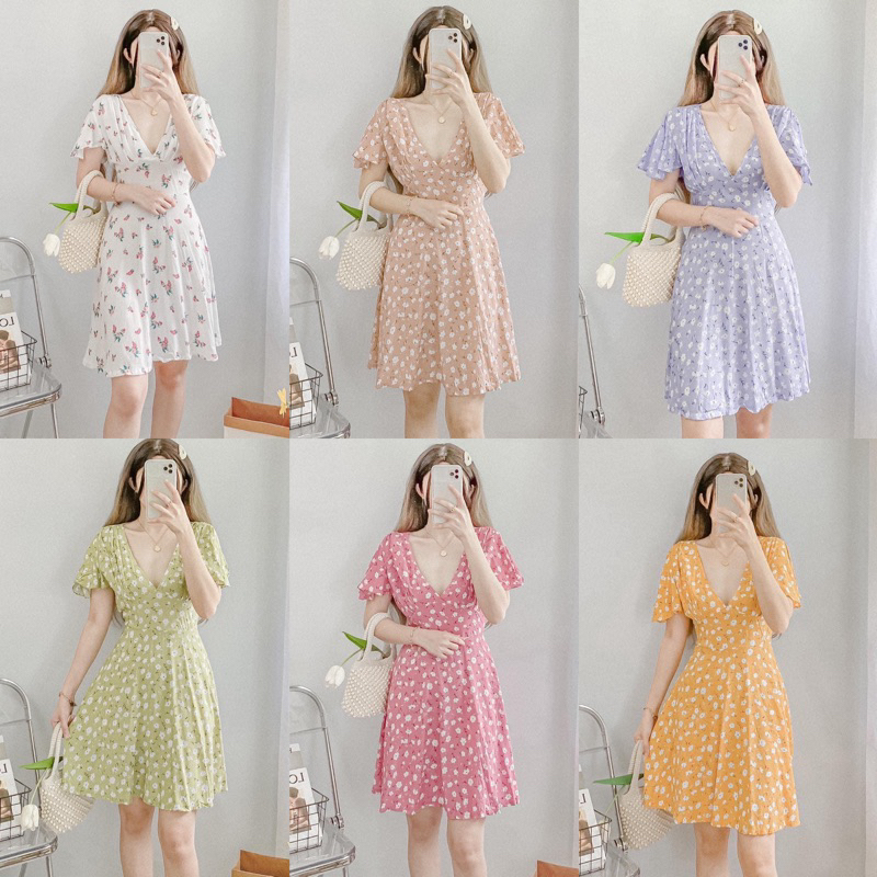 Pastel casual hot sale dress