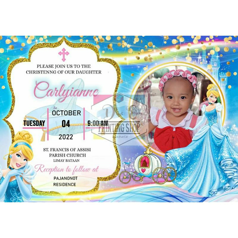 Christening deals invitation card