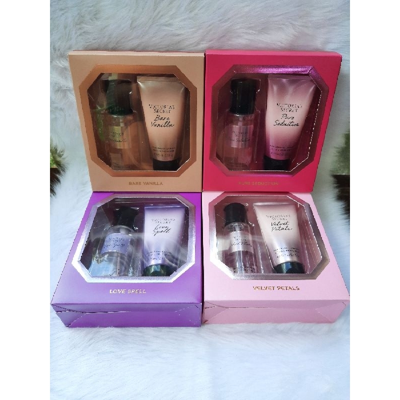 Travel Size Set Love Spell/ Bare Vanilla/ Pure Seduction/ Velvet