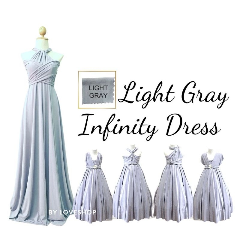 Light gray infinity outlet dress