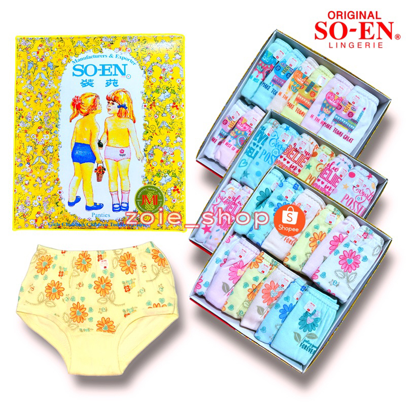 Original SO-EN Panty for Kids CCP Printed S to XL SOEN