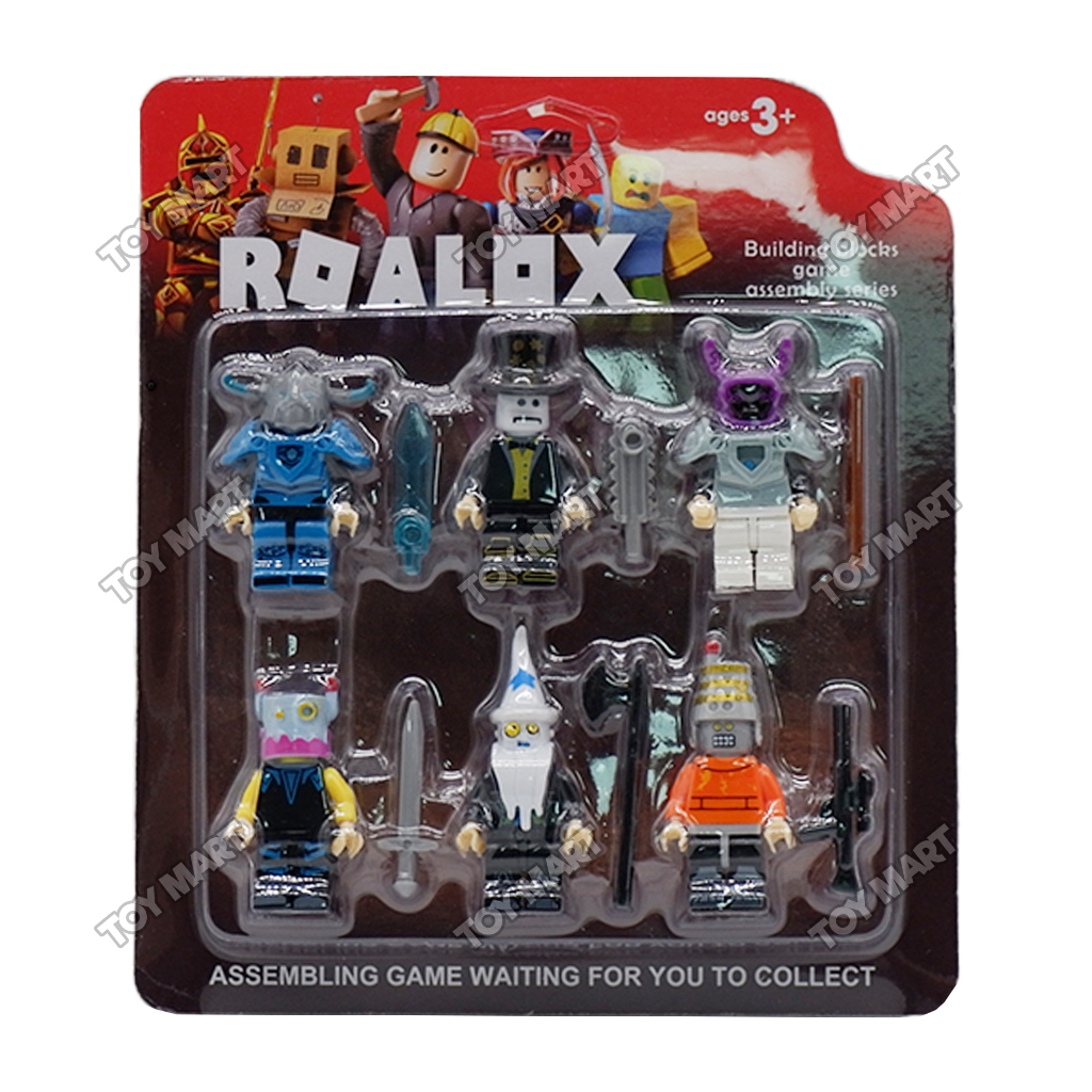 Famous Block Minifigure 6 PCS/SET with Accessories (Roblox, Rainbow Friends,  Plants vs Zombies)