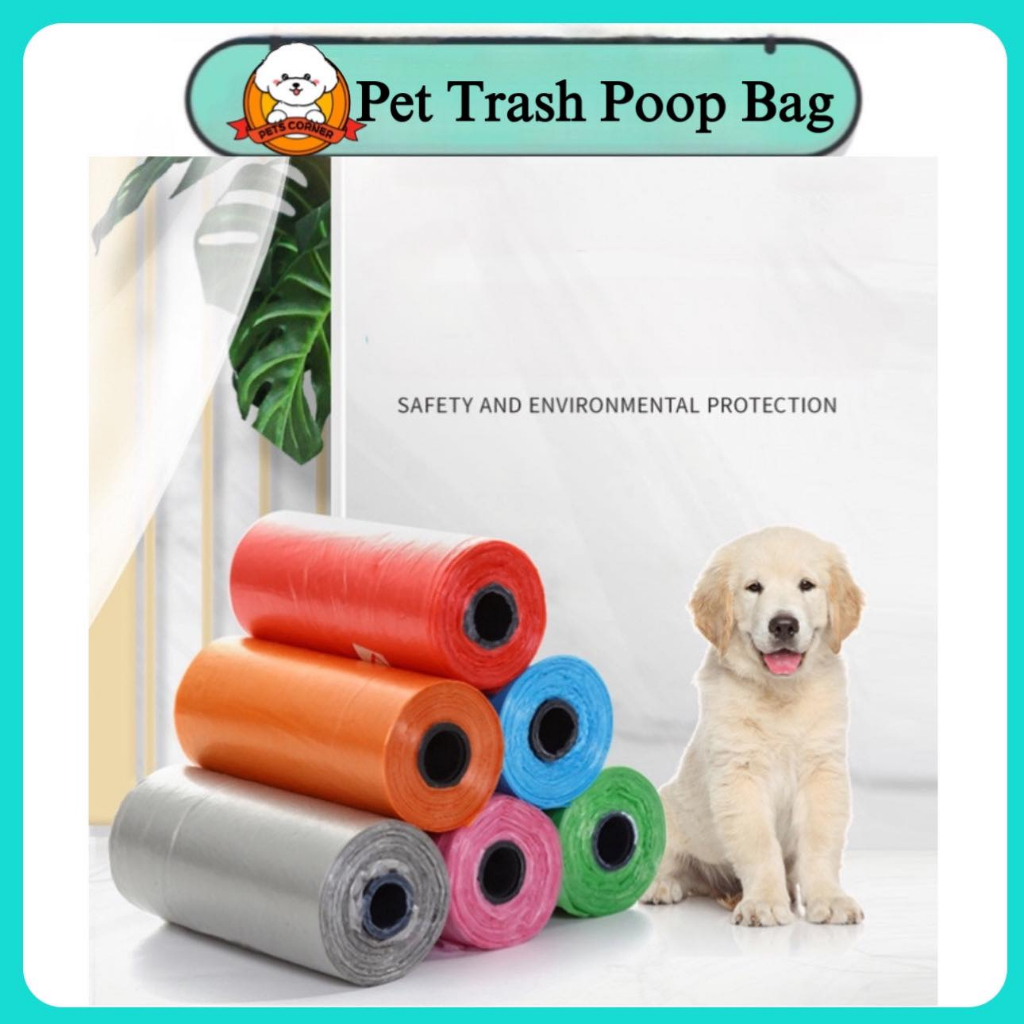 Pet Trash Bag Printed Dog Poop Bag Pet Garbage Disposable Trash