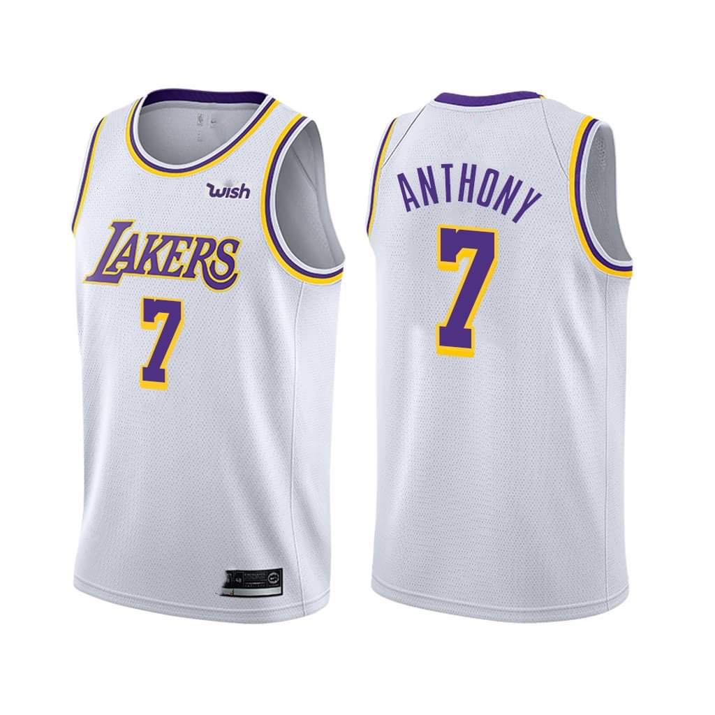 Los Angeles Lakers #7 Carmelo Anthony Black Stitched Basketball Jersey